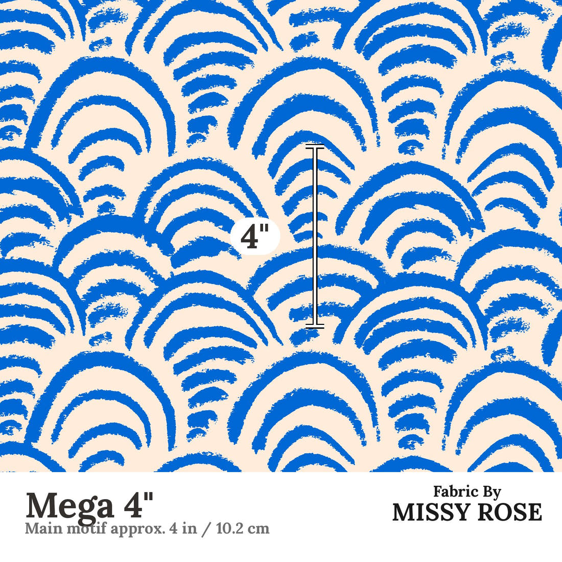 Laura Hamzic 69 Mega 4 inch print scale guide | Fabric by Missy Rose