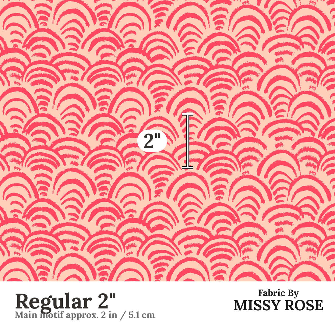 Laura Hamzic 70 Regular 2 inch print scale guide | Fabric by Missy Rose