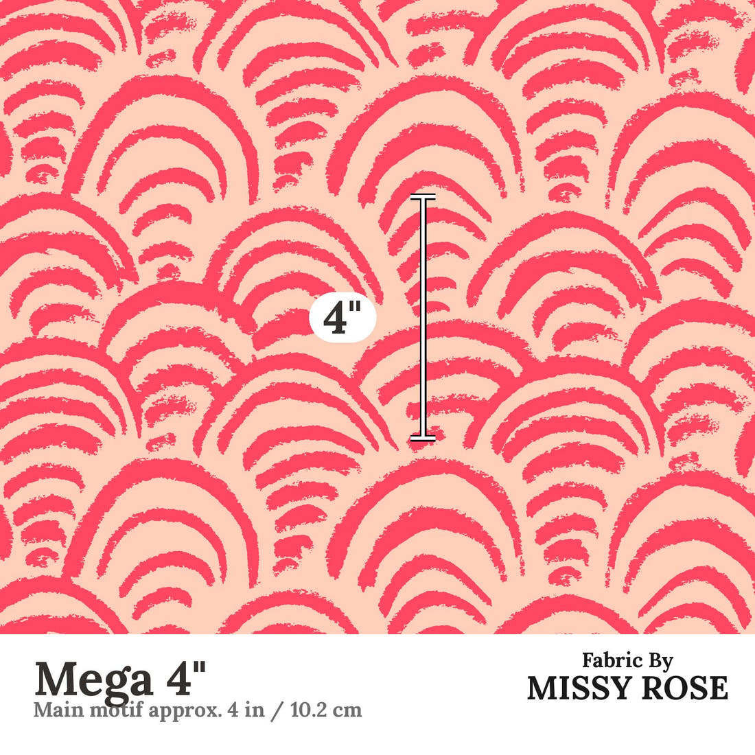Laura Hamzic 70 Mega 4 inch print scale guide | Fabric by Missy Rose