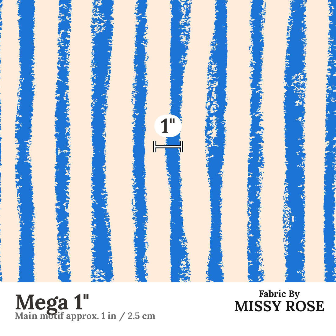 Laura Hamzic 71 Mega 1 inch print scale guide | Fabric by Missy Rose