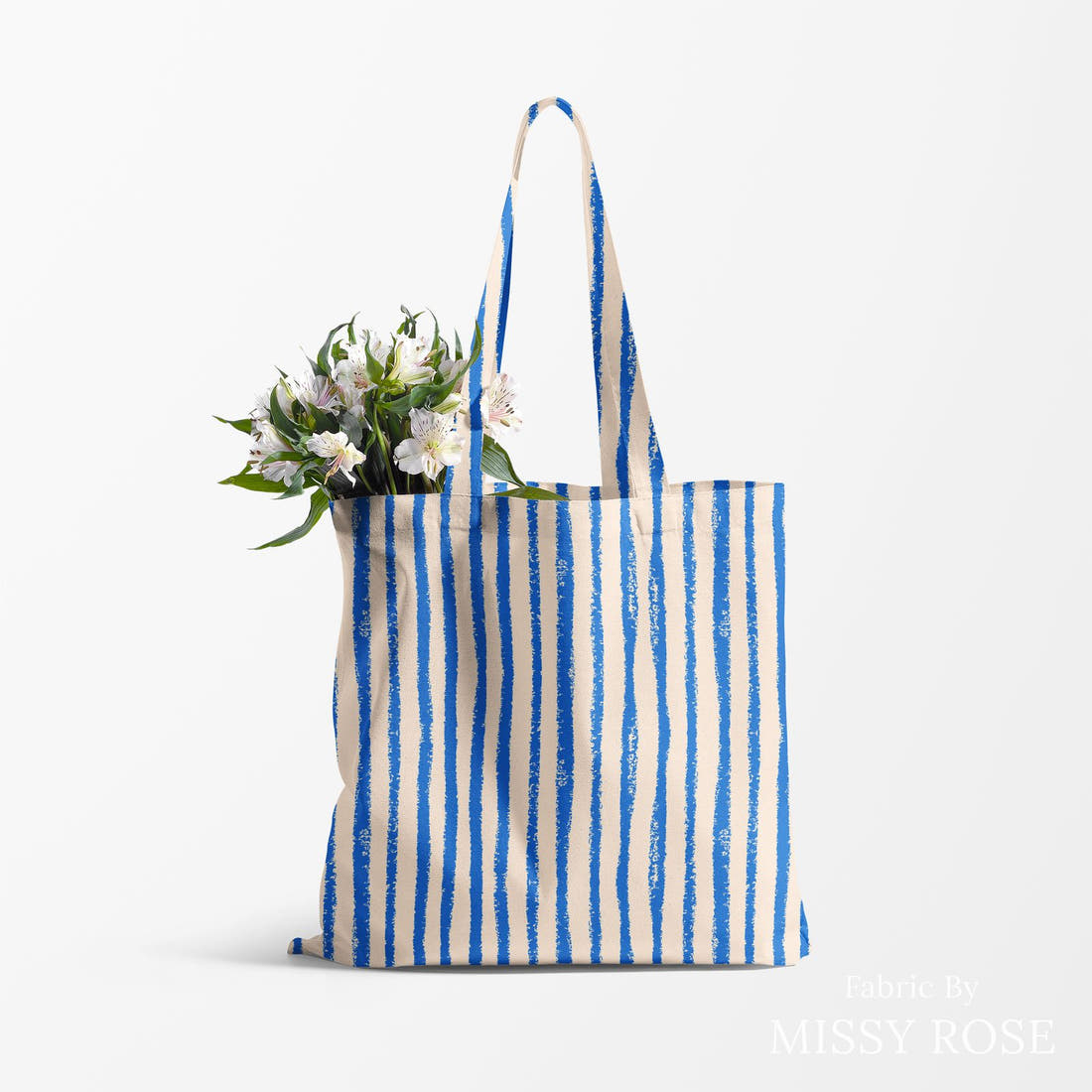 Laura Hamzic 71 made up as a tote bag - see how the print looks made up | Fabric by Missy Rose