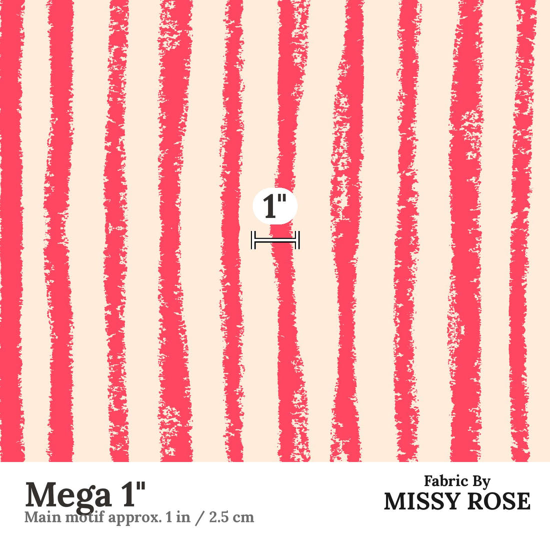 Laura Hamzic 72 Mega 1 inch print scale guide | Fabric by Missy Rose