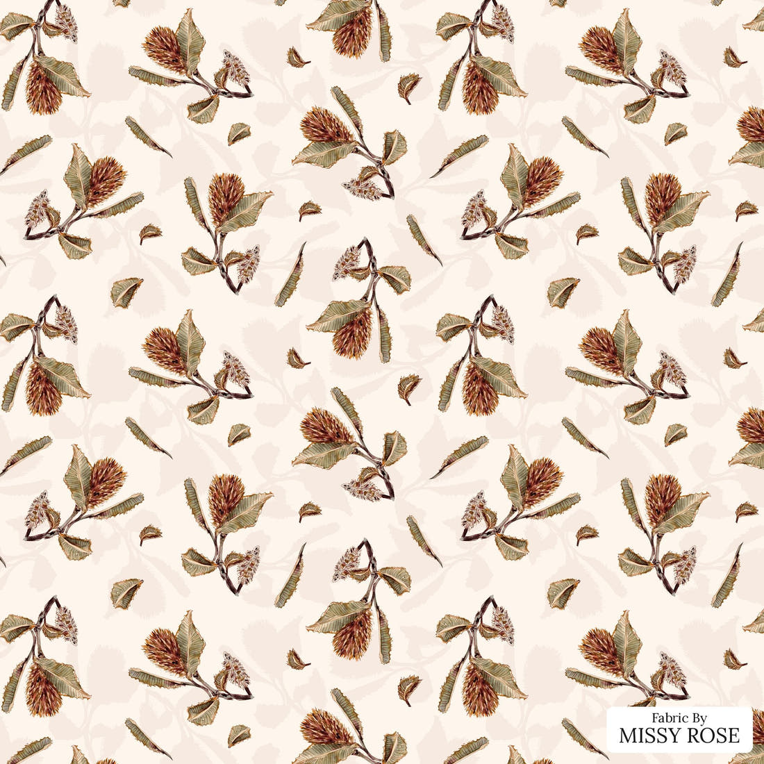 Laura Hamzic 73 - flat view of the print, zoom in for detail | Fabric by Missy Rose