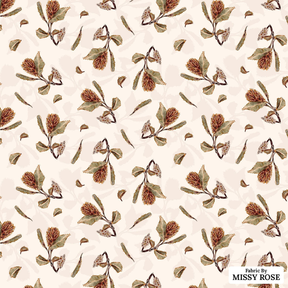 Laura Hamzic 73 - flat view of the print, zoom in for detail | Fabric by Missy Rose
