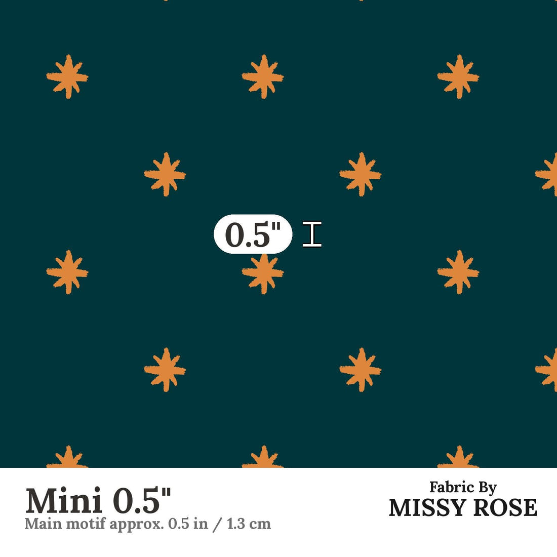 Laura Hamzic 75 Mini 0.5 inch print scale guide | Fabric by Missy Rose