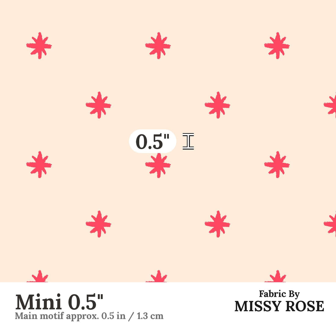 Laura Hamzic 76 Mini 0.5 inch print scale guide | Fabric by Missy Rose