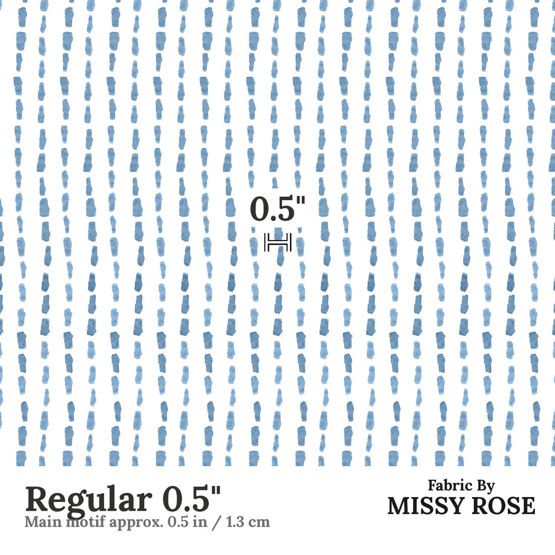 Laura Hamzic 77 Regular 0.5 inch print scale guide | Fabric by Missy Rose