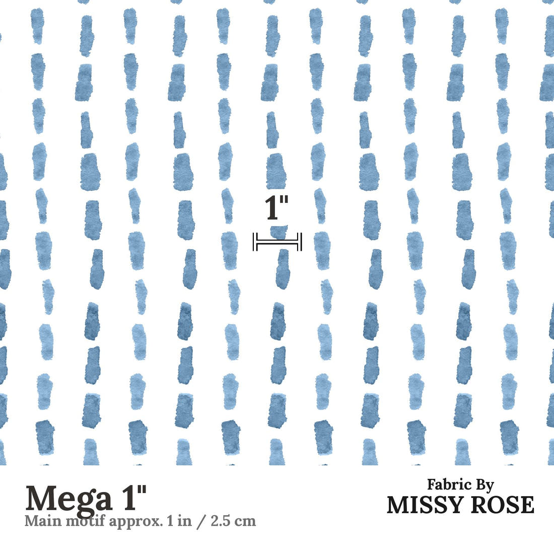 Laura Hamzic 77 Mega 1 inch print scale guide | Fabric by Missy Rose