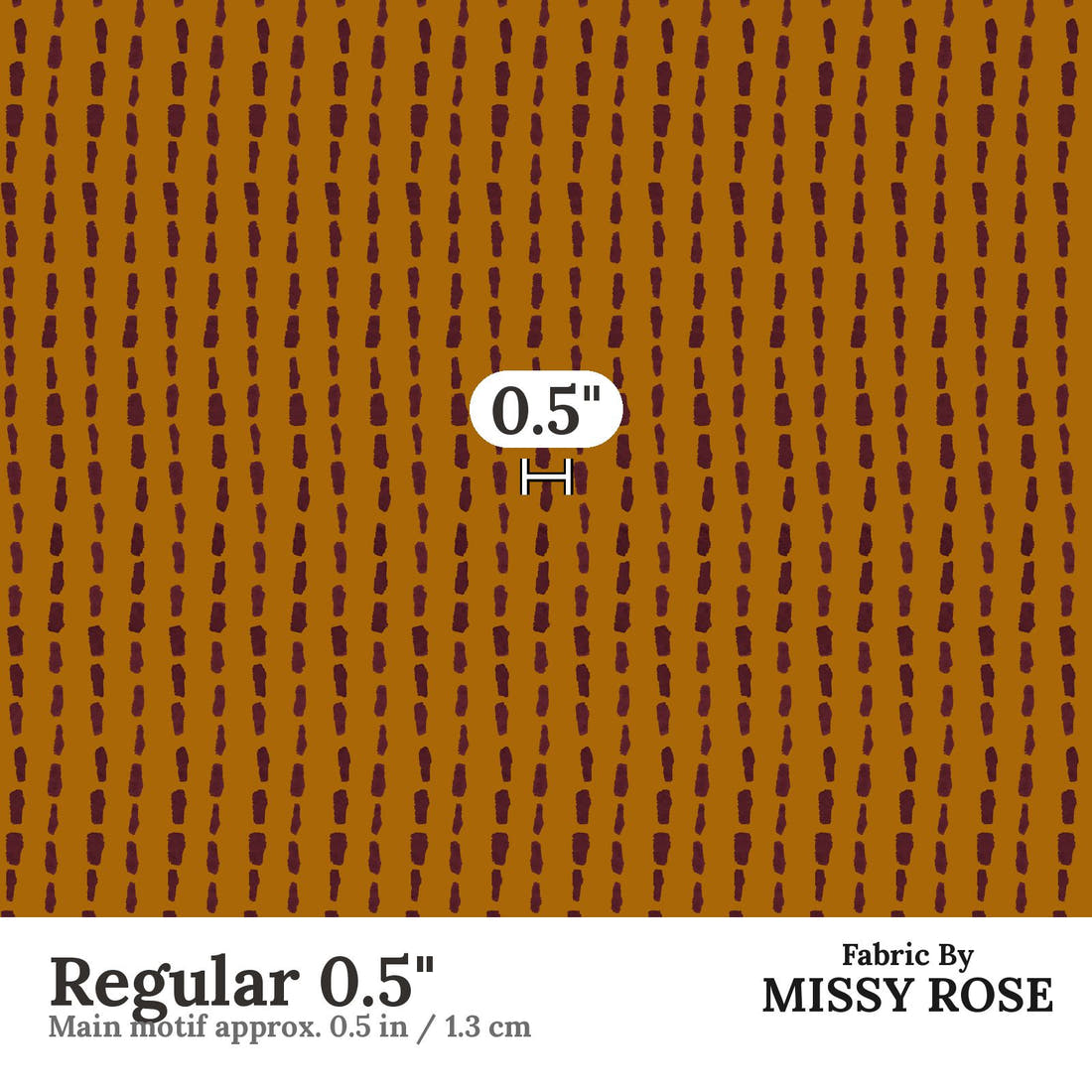 Laura Hamzic 78 Regular 0.5 inch print scale guide | Fabric by Missy Rose