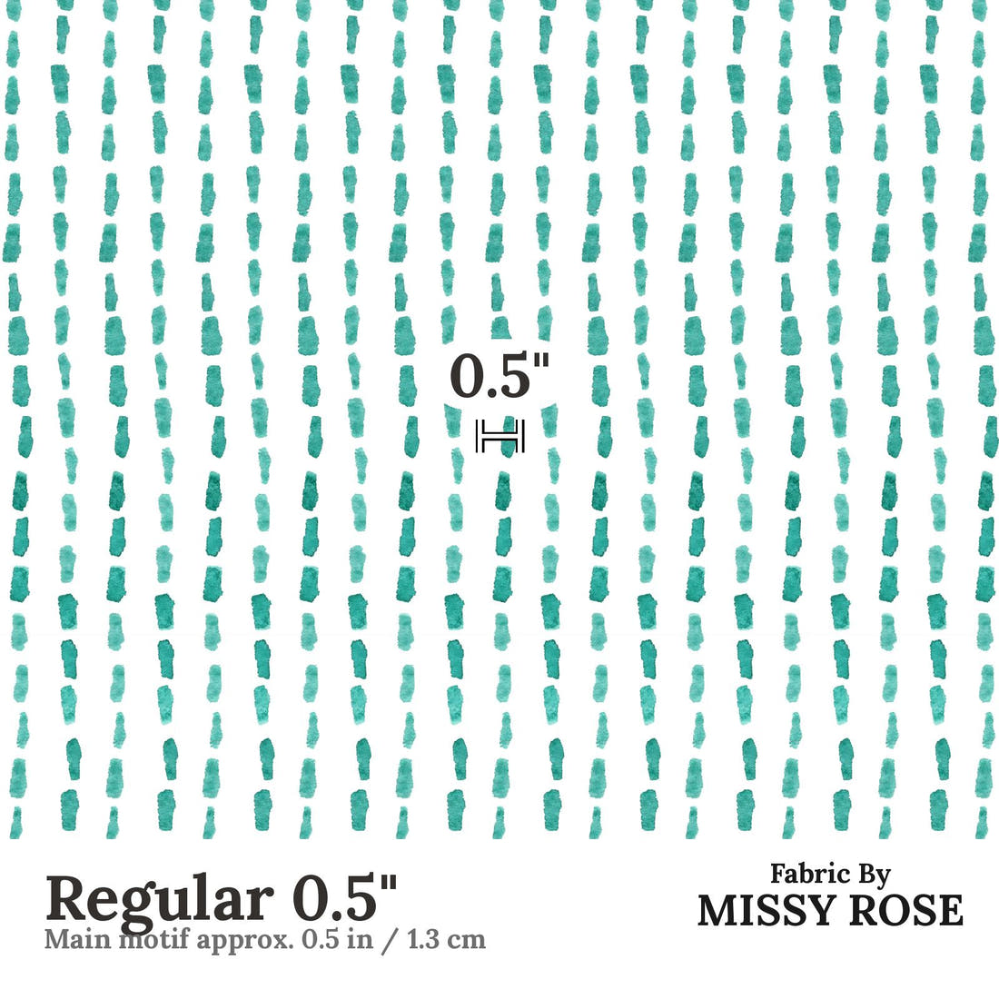 Laura Hamzic 80 Regular 0.5 inch print scale guide | Fabric by Missy Rose