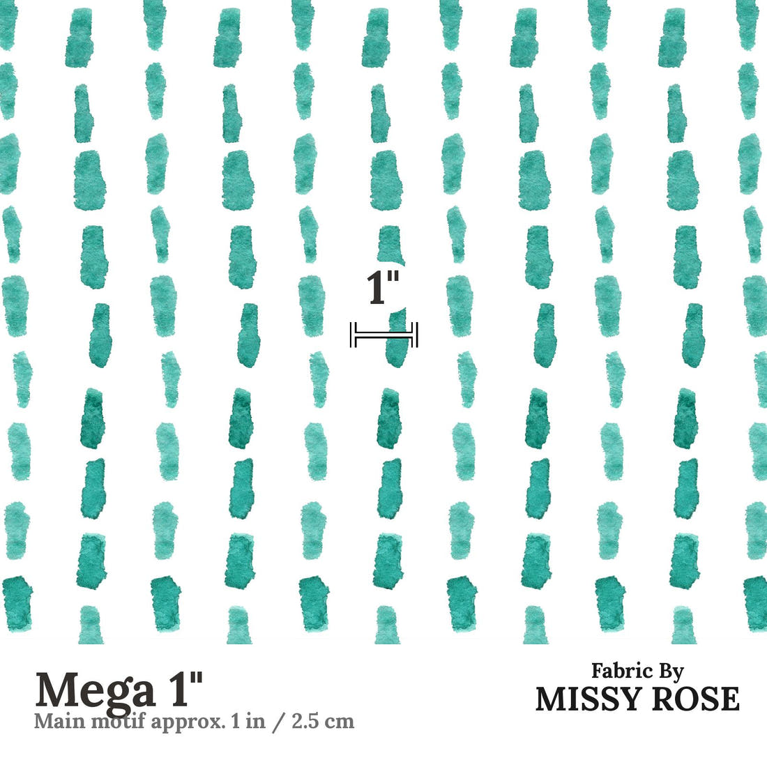 Laura Hamzic 80 Mega 1 inch print scale guide | Fabric by Missy Rose