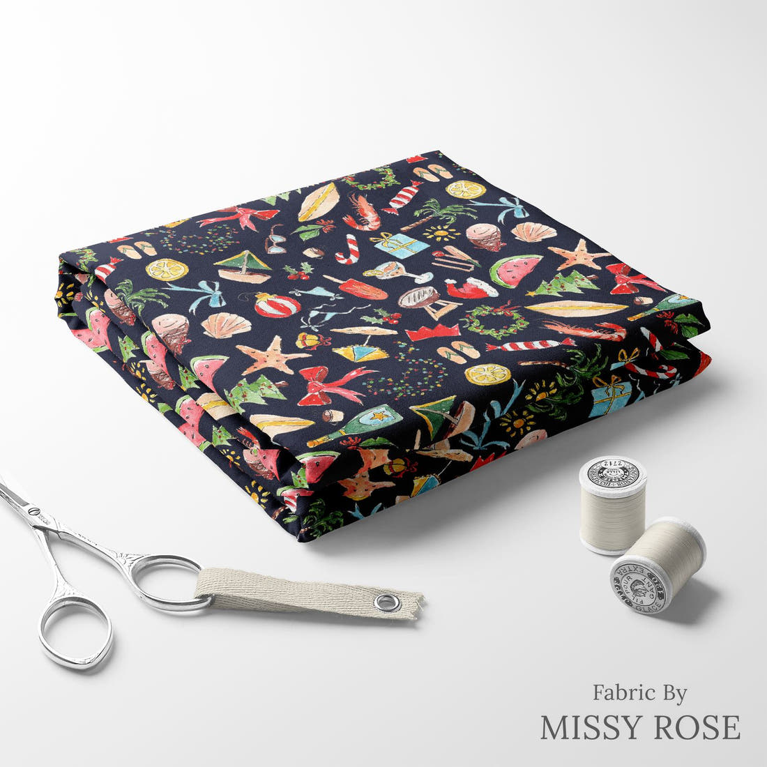 Laura Hamzic 81 folded fabric stack with matching thread - pre-order fabric Australia | Fabric by Missy Rose