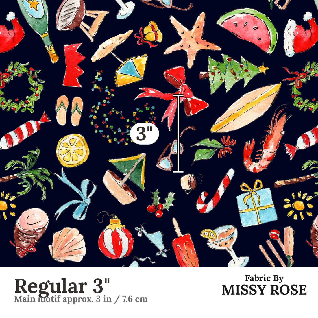 Laura Hamzic 81 Regular 3 inch print scale guide | Fabric by Missy Rose