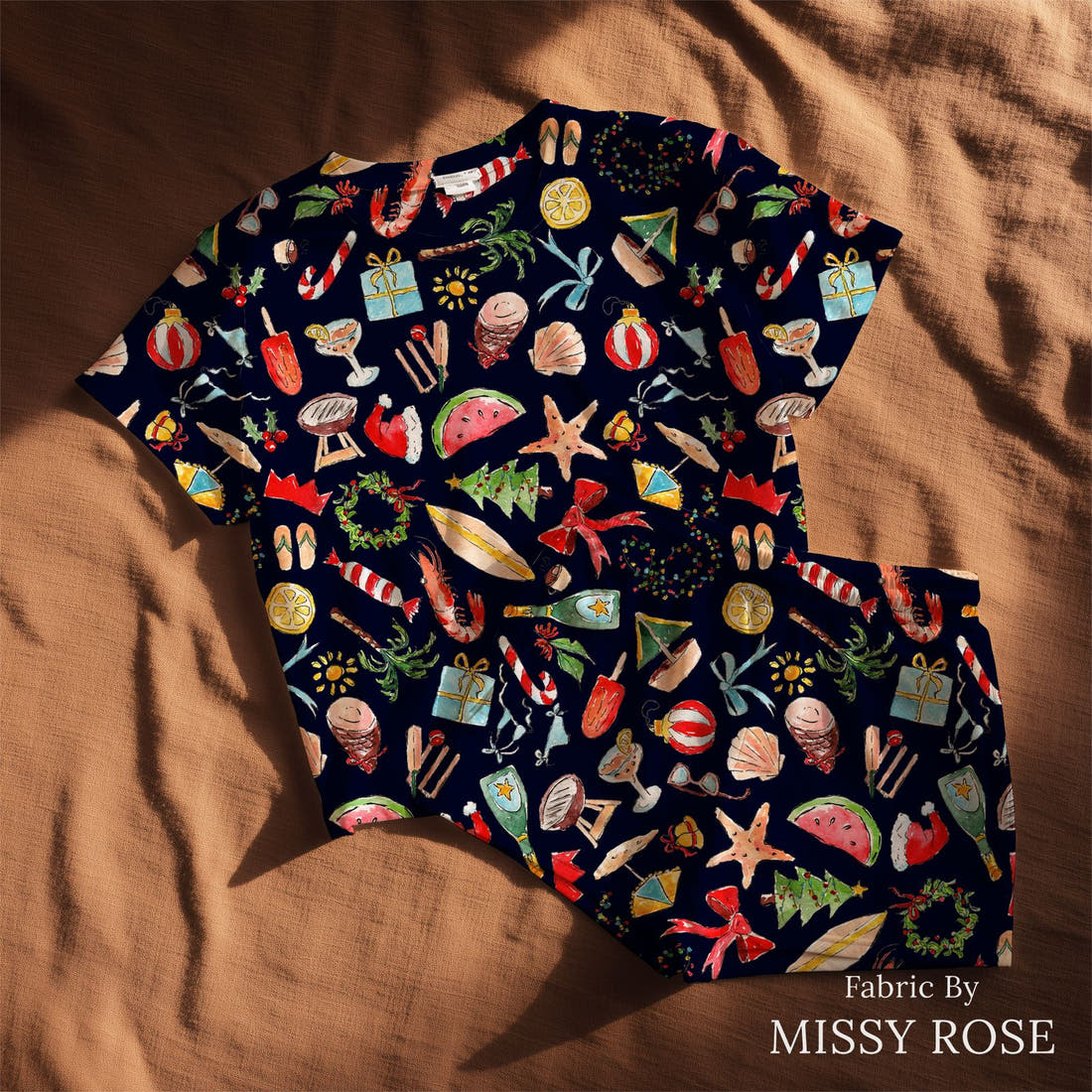 Laura Hamzic 81 sewn into a lounge set - see how the print looks made up | Fabric by Missy Rose