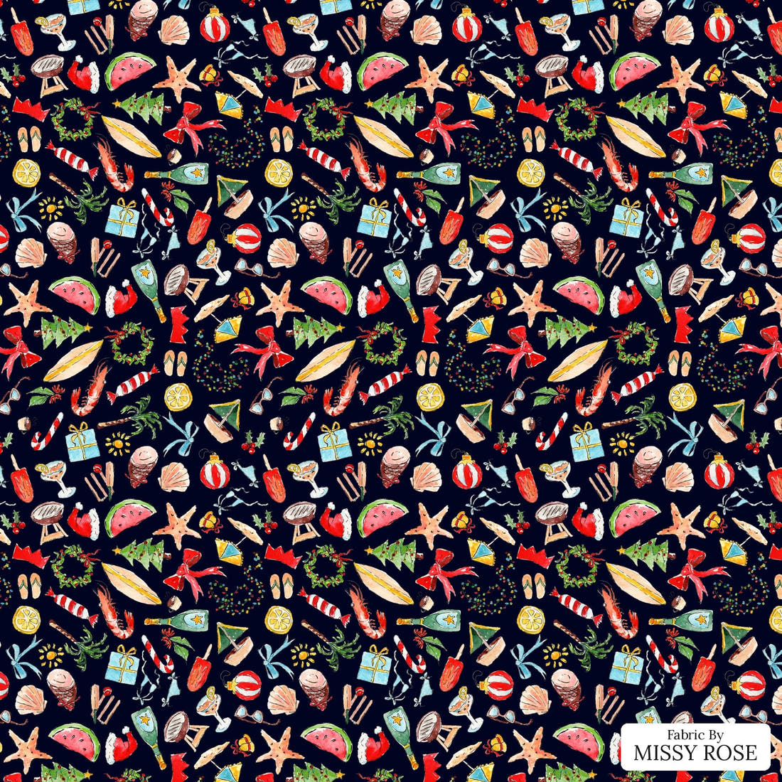 Laura Hamzic 81 - flat view of the print, zoom in for detail | Fabric by Missy Rose