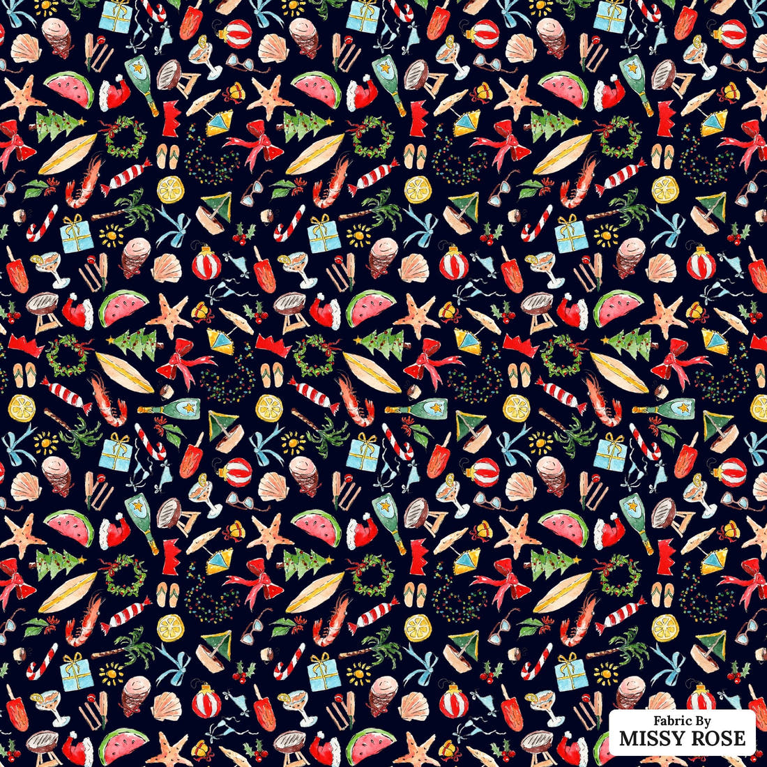 Laura Hamzic 81 - flat view of the print, zoom in for detail | Fabric by Missy Rose