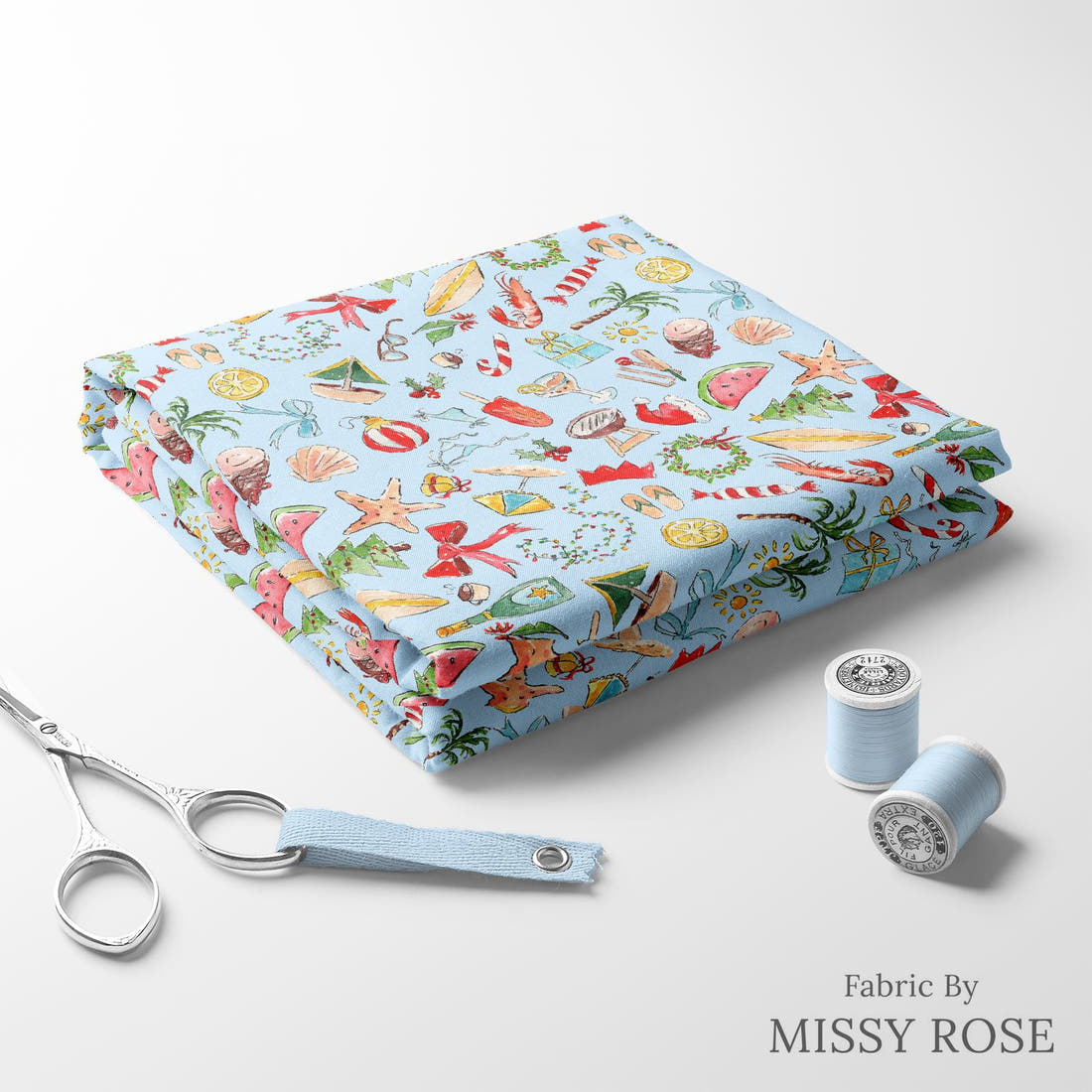 Laura Hamzic 82 folded fabric stack with matching thread - pre-order fabric Australia | Fabric by Missy Rose