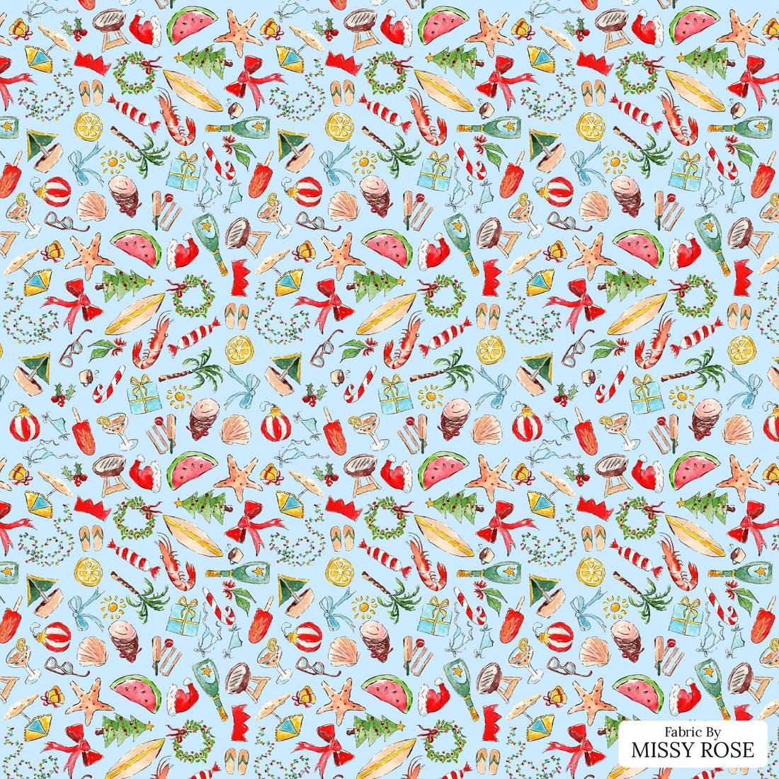 Laura Hamzic 82 - flat view of the print, zoom in for detail | Fabric by Missy Rose