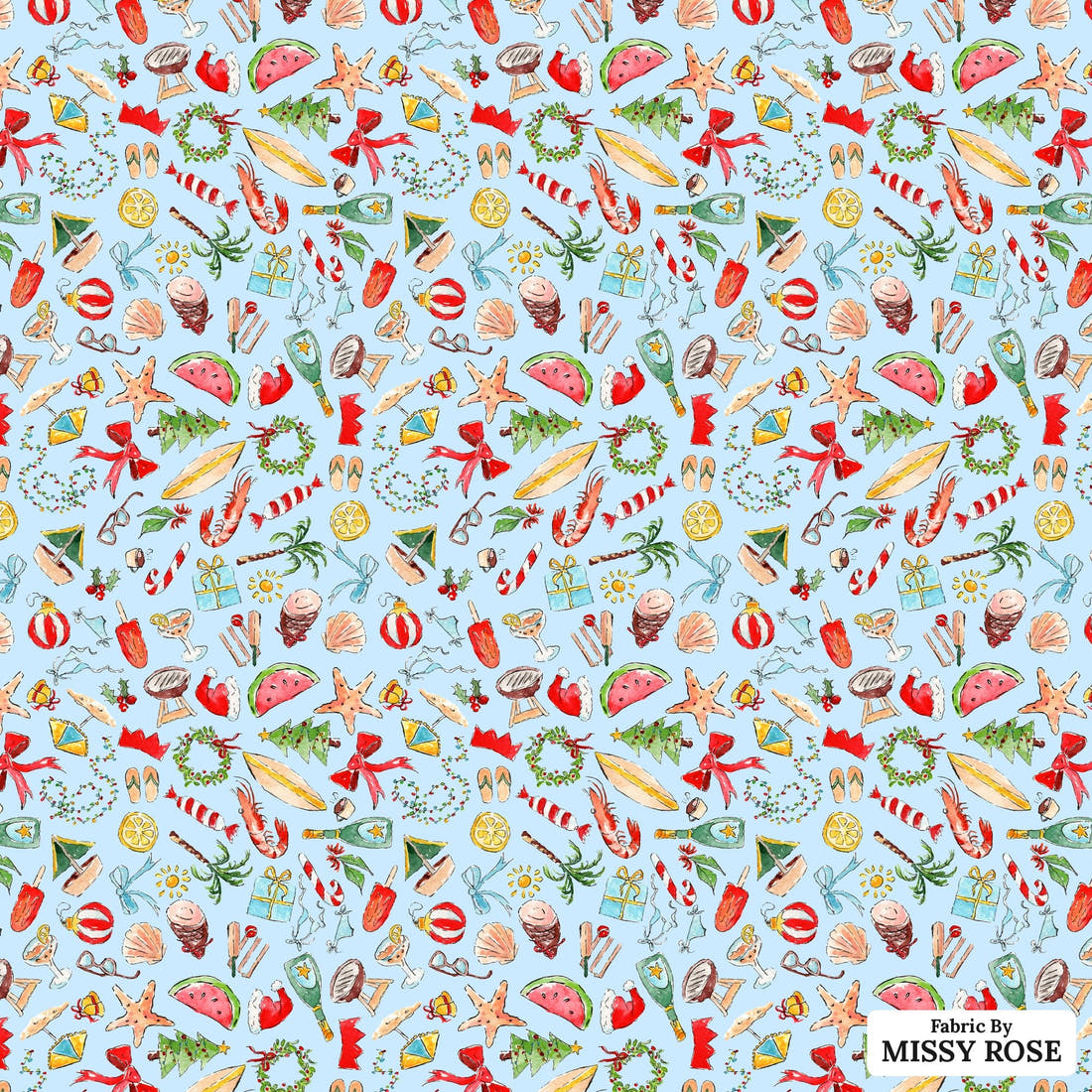 Laura Hamzic 82 - flat view of the print, zoom in for detail | Fabric by Missy Rose