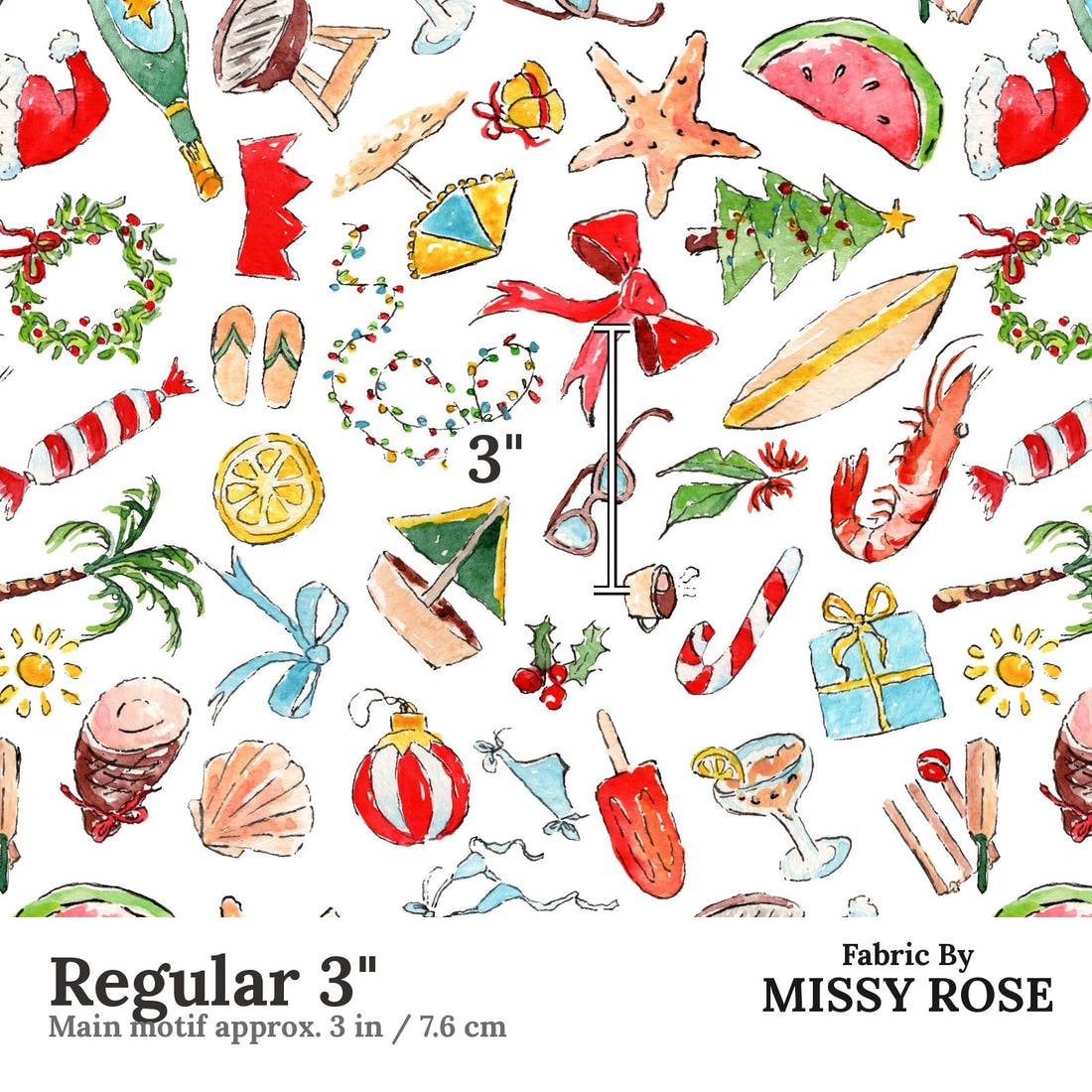 Laura Hamzic 83 Regular 3 inch print scale guide | Fabric by Missy Rose