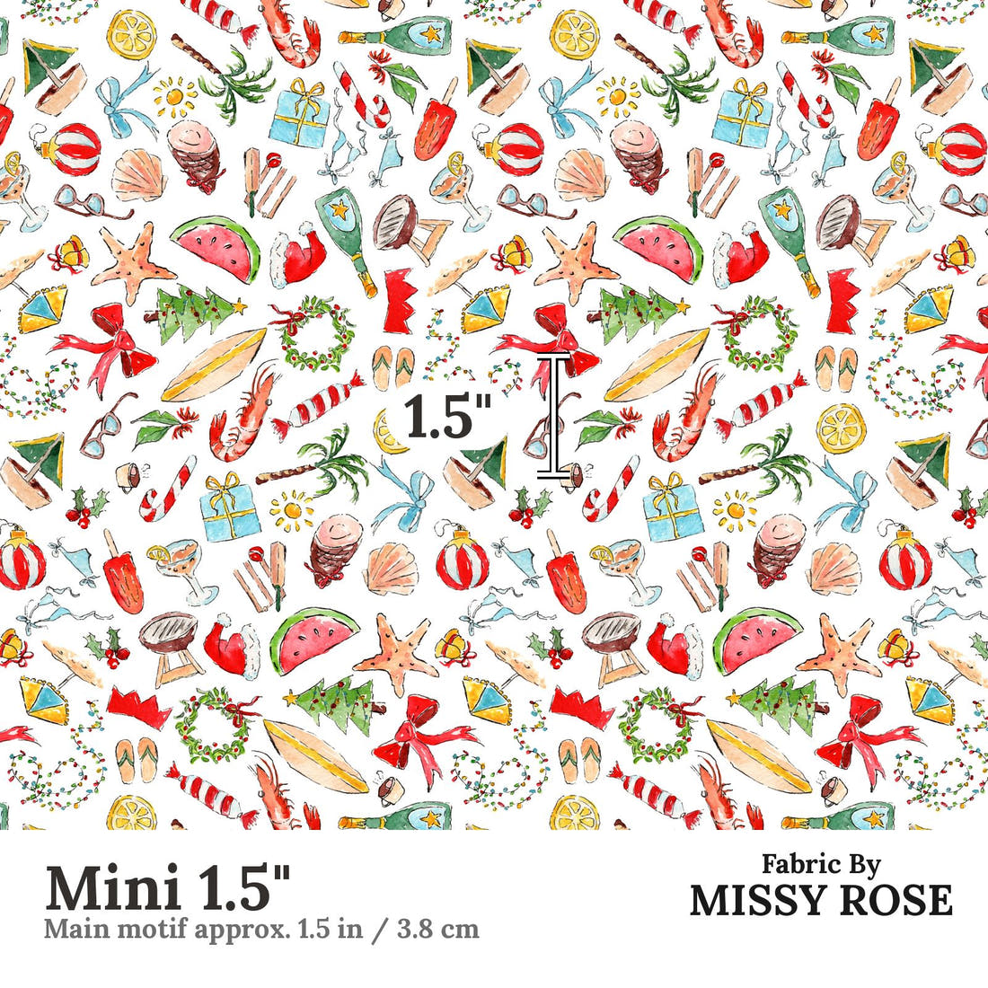 Laura Hamzic 83 Mini 1.5 inch print scale guide | Fabric by Missy Rose