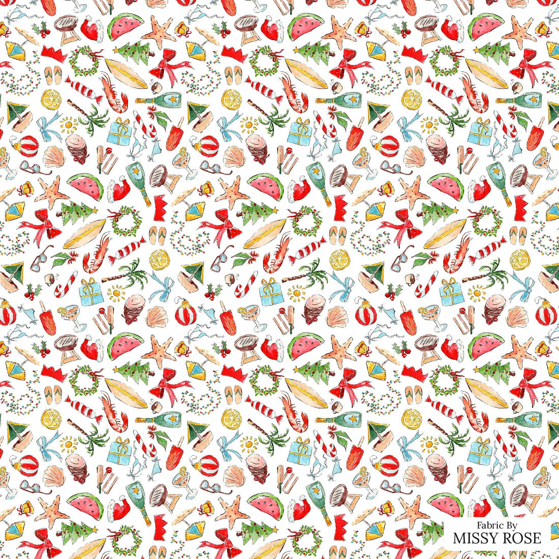 Laura Hamzic 83 - flat view of the print, zoom in for detail | Fabric by Missy Rose
