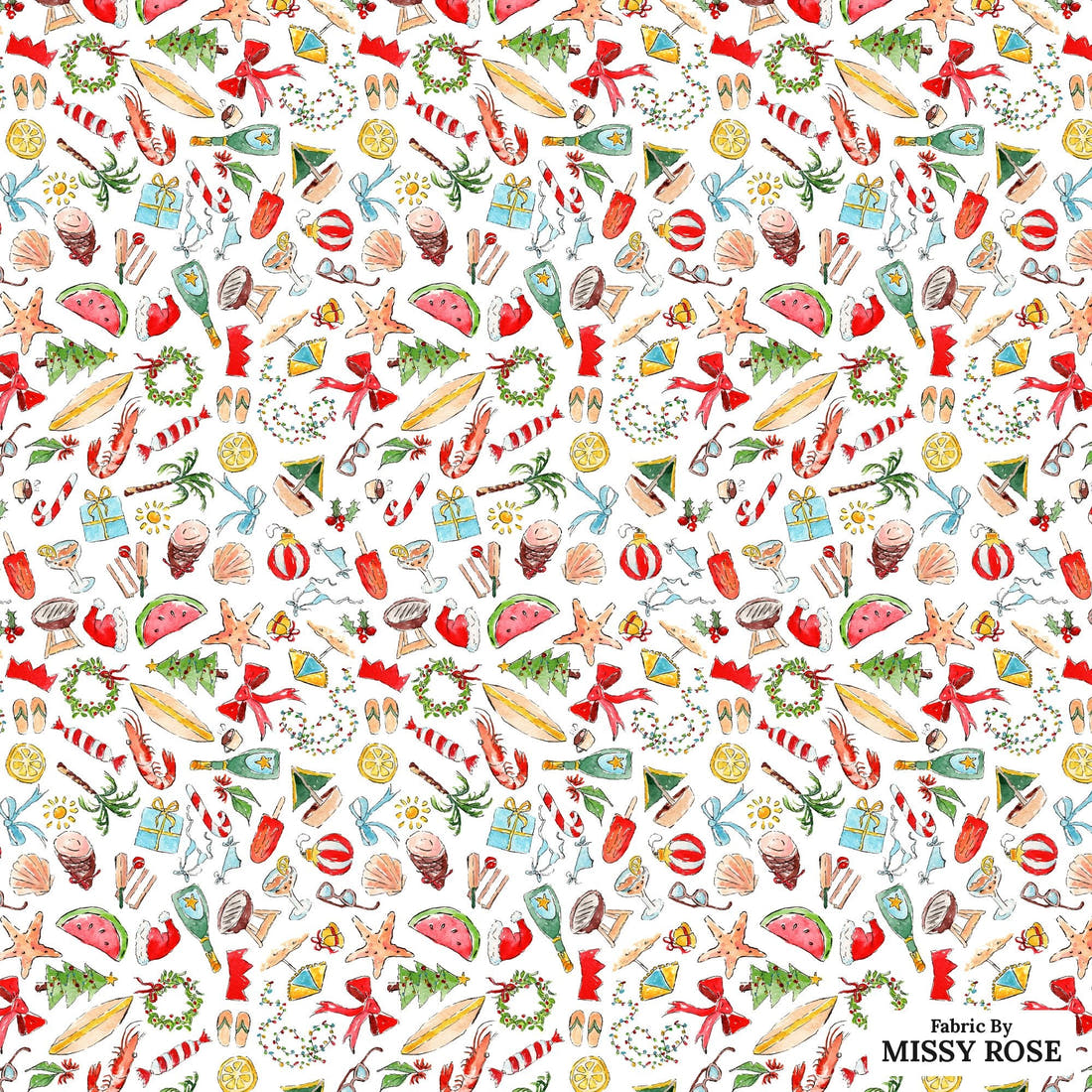 Laura Hamzic 83 - flat view of the print, zoom in for detail | Fabric by Missy Rose