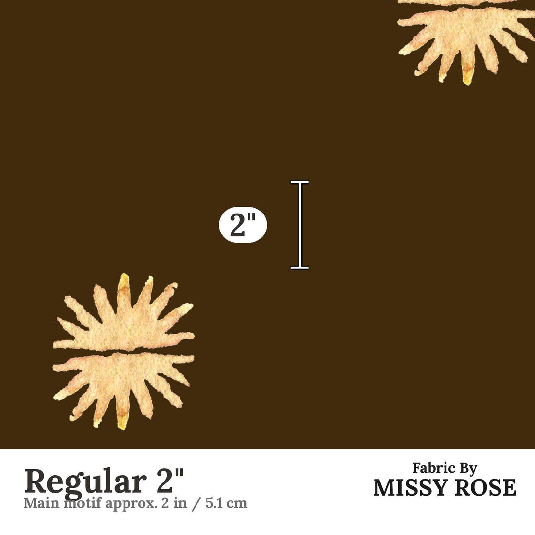 Laura Hamzic 84 Regular 2 inch print scale guide | Fabric by Missy Rose