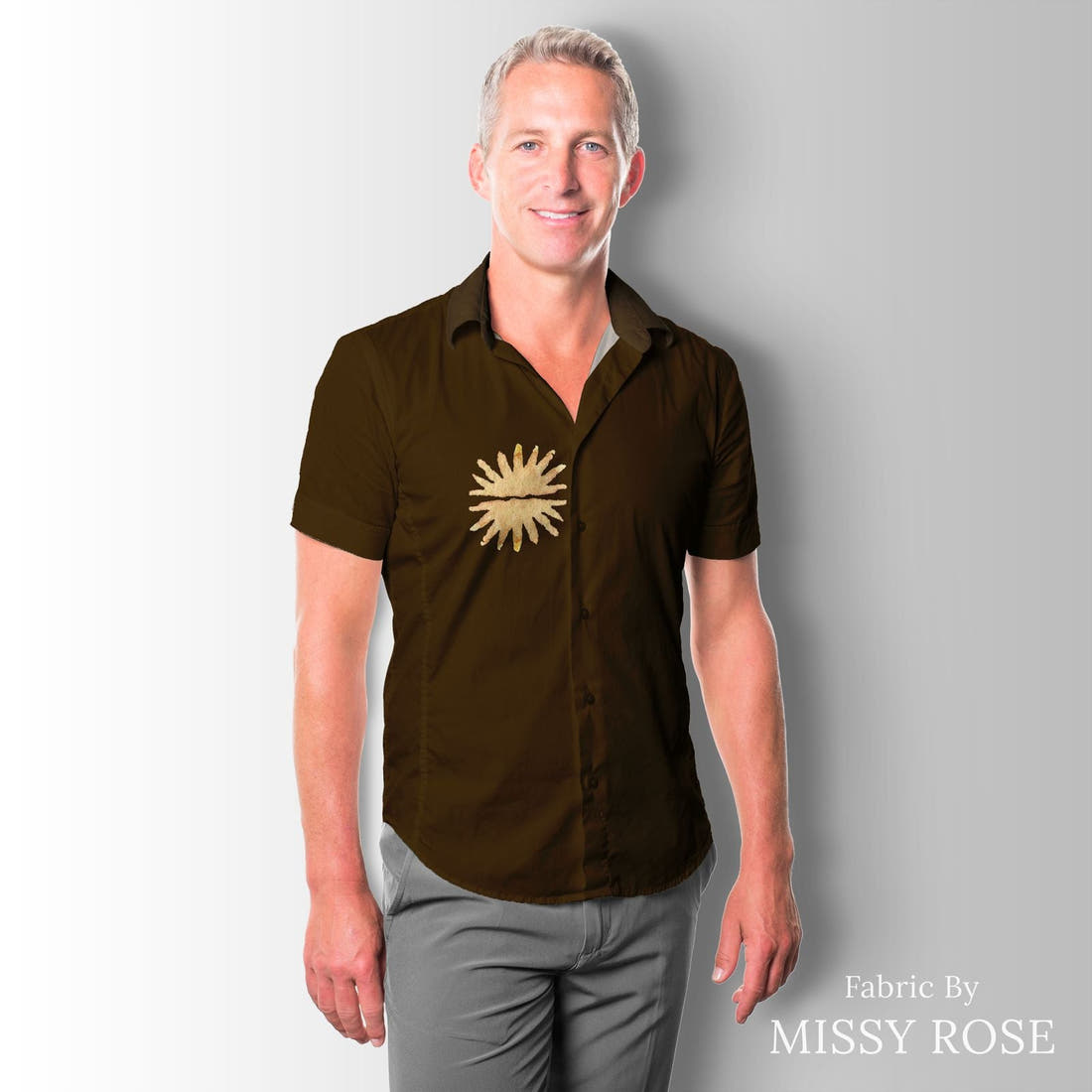 Laura Hamzic 84 sewn into a men's shirt - see how the print looks made up | Fabric by Missy Rose