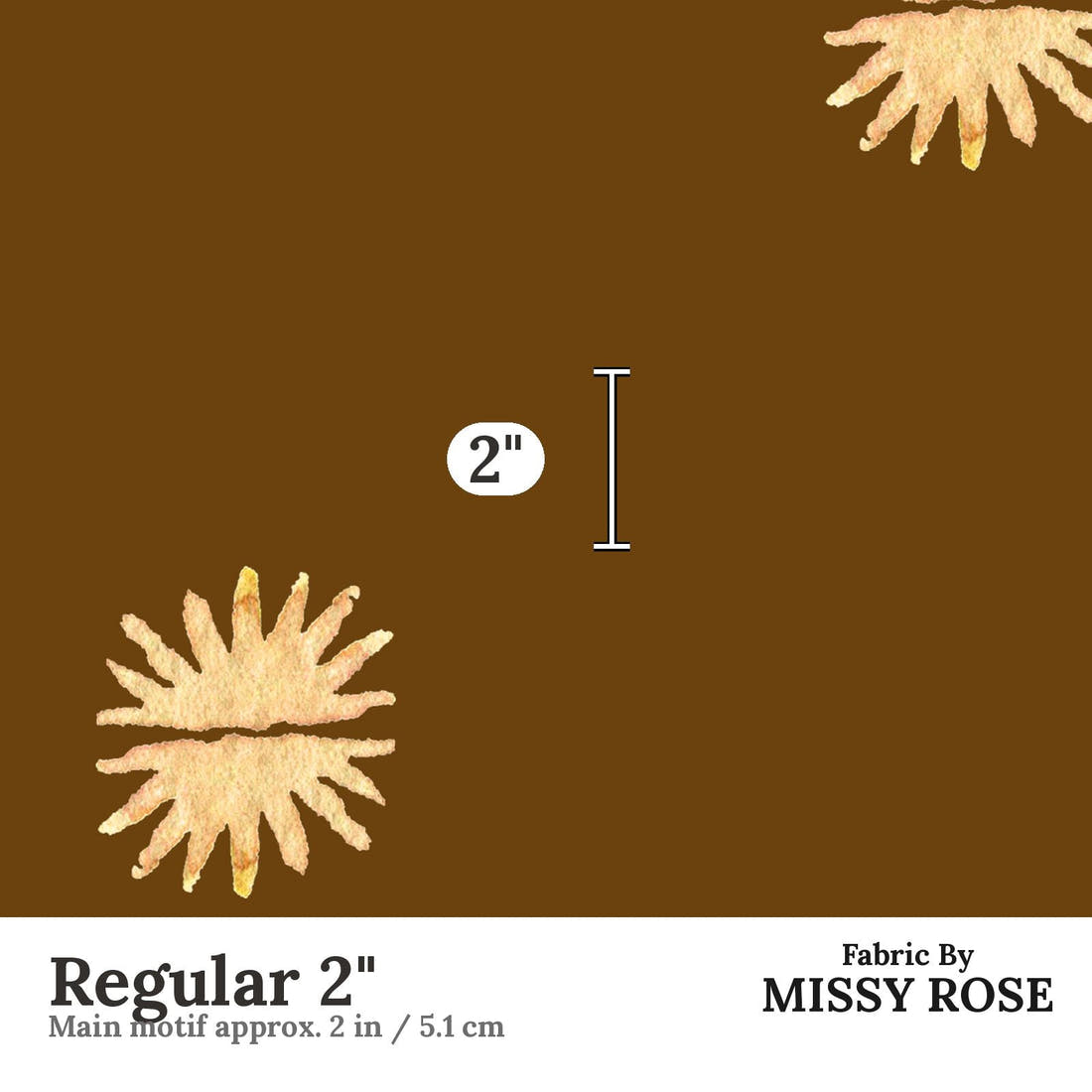 Laura Hamzic 85 Regular 2 inch print scale guide | Fabric by Missy Rose