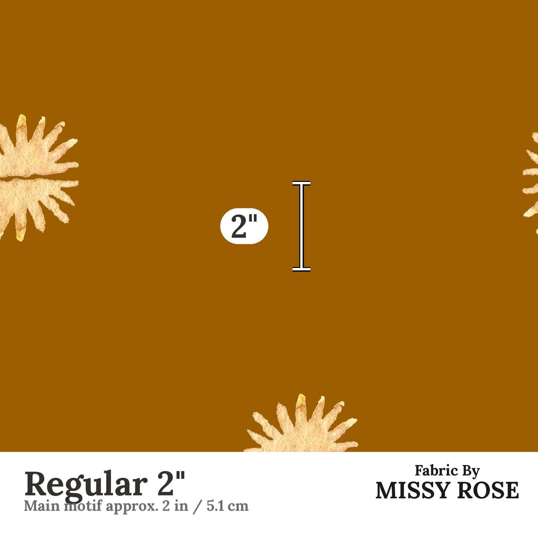 Laura Hamzic 86 Regular 2 inch print scale guide | Fabric by Missy Rose