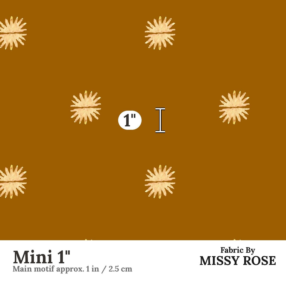 Laura Hamzic 86 Mini 1 inch print scale guide | Fabric by Missy Rose