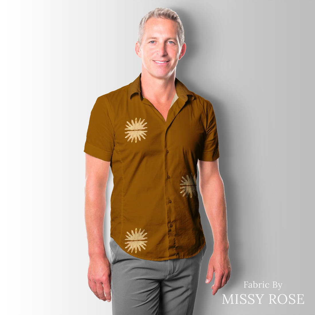Laura Hamzic 86 sewn into a men's shirt - see how the print looks made up | Fabric by Missy Rose