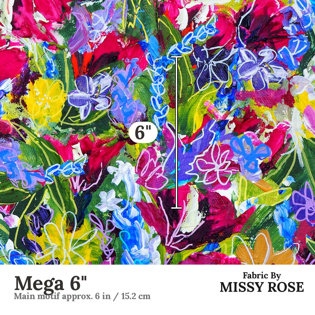 Laura Hamzic 87 Mega 6 inch print scale guide | Fabric by Missy Rose