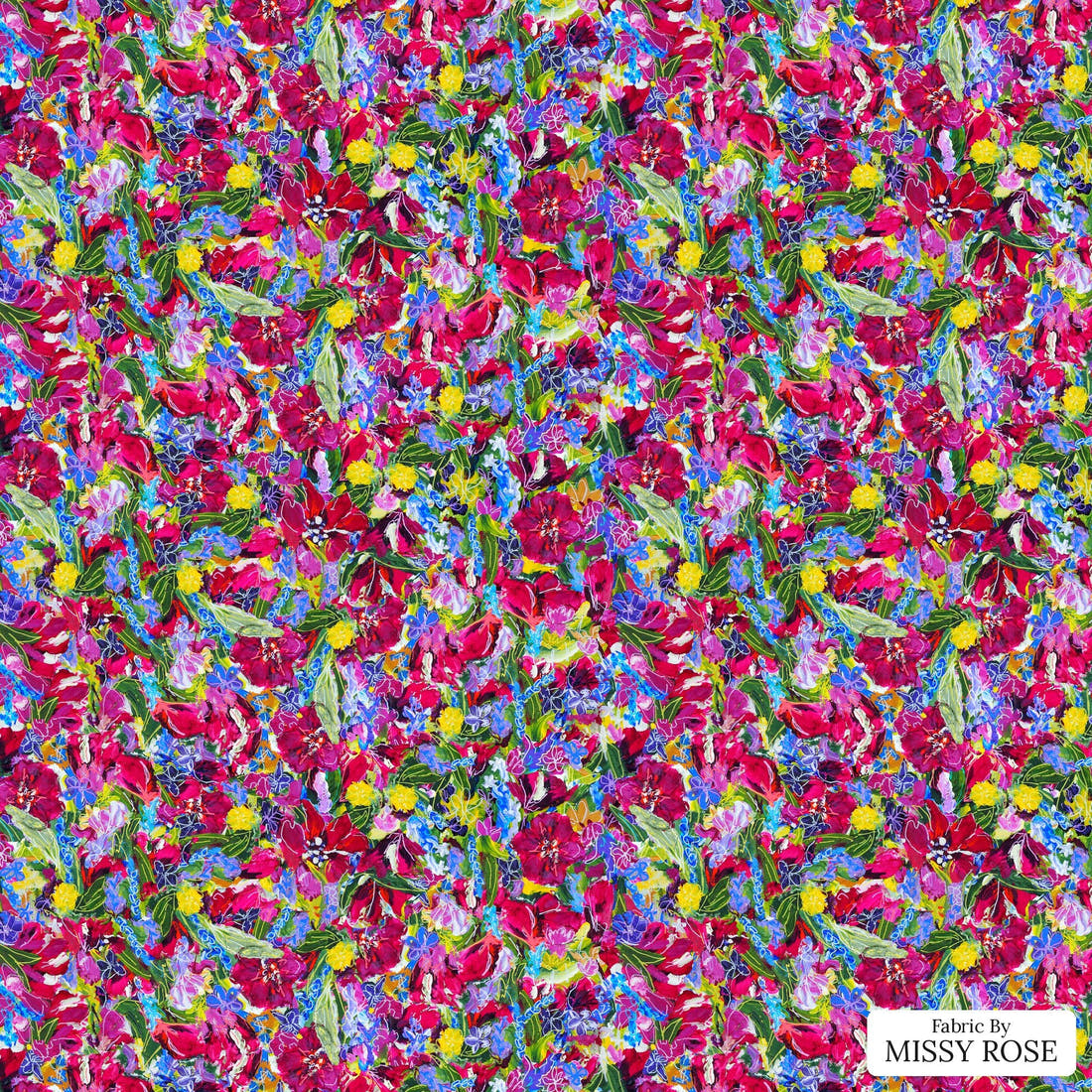 Laura Hamzic 87 - flat view of the print, zoom in for detail | Fabric by Missy Rose