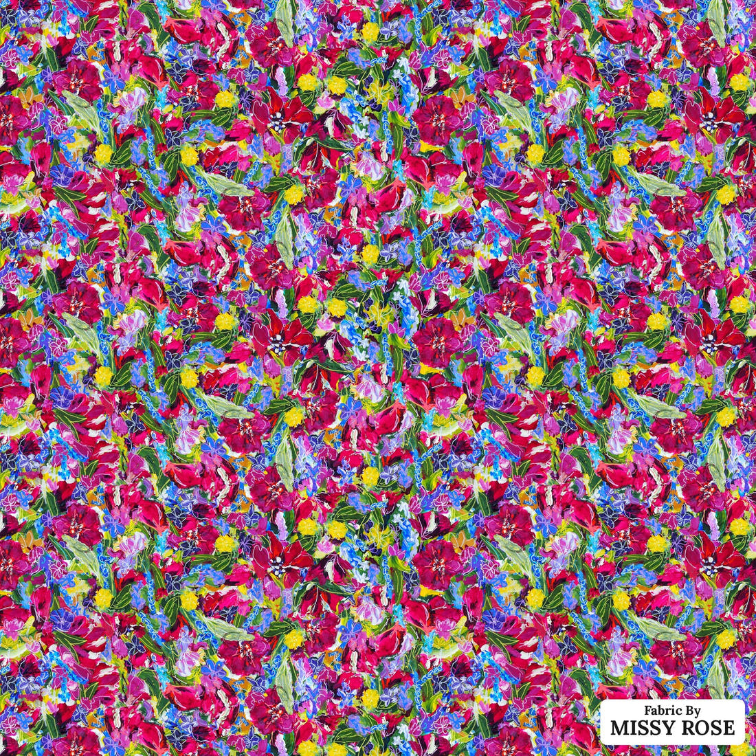 Laura Hamzic 87 - flat view of the print, zoom in for detail | Fabric by Missy Rose