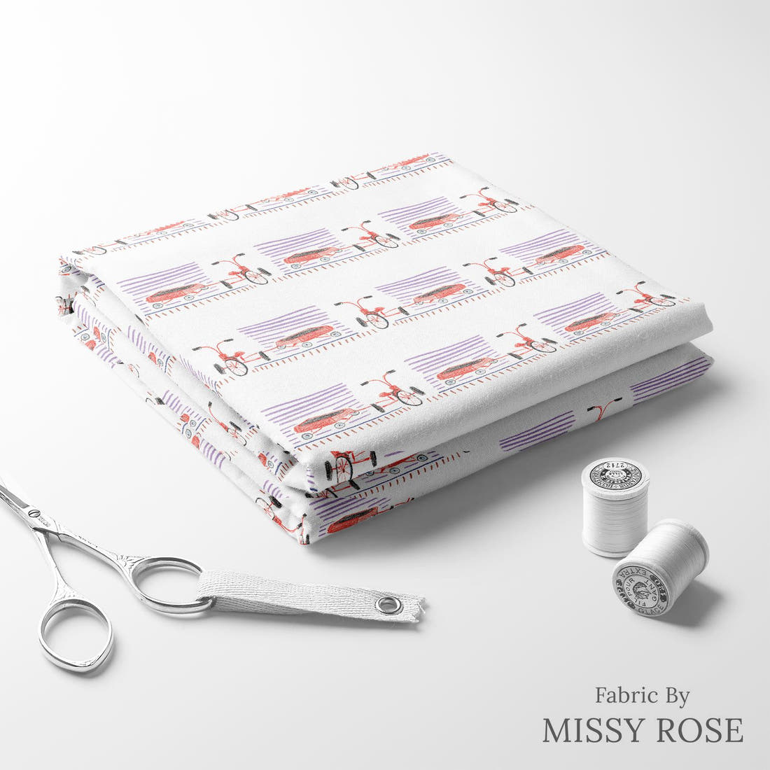 Laura Hamzic 88 folded fabric stack with matching thread - pre-order fabric Australia | Fabric by Missy Rose