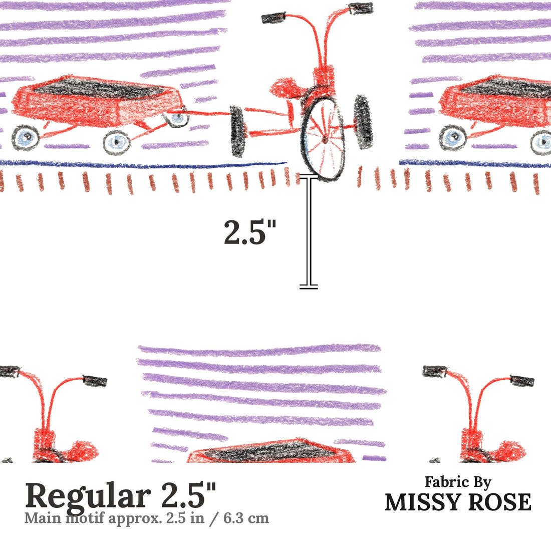 Laura Hamzic 88 Regular 2.5 inch print scale guide | Fabric by Missy Rose