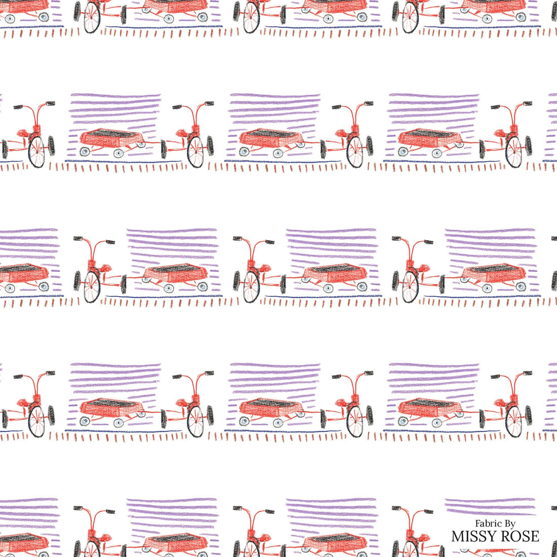Laura Hamzic 88 - flat view of the print, zoom in for detail | Fabric by Missy Rose