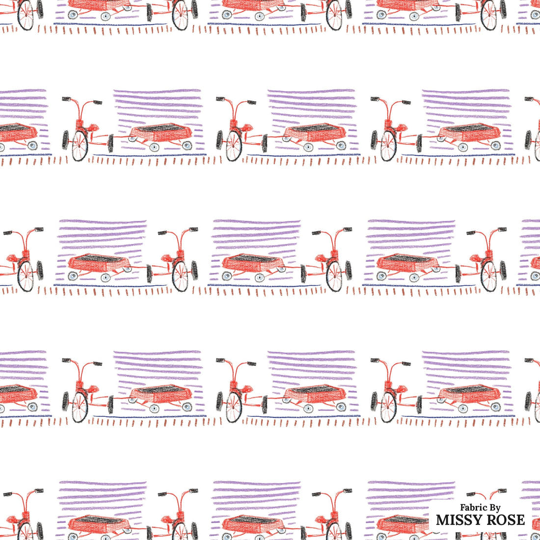 Laura Hamzic 88 - flat view of the print, zoom in for detail | Fabric by Missy Rose