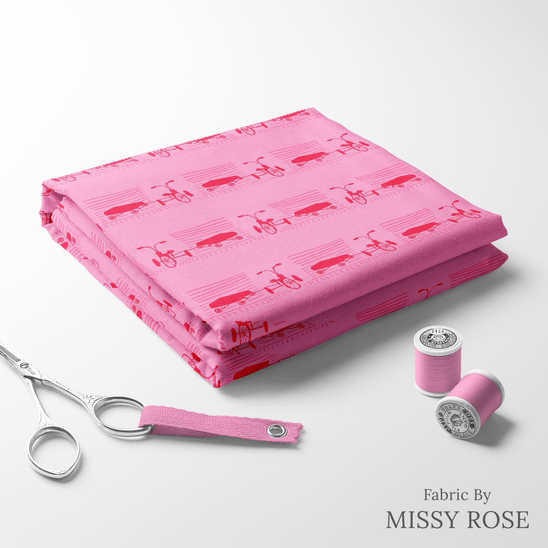 Laura Hamzic 89 folded fabric stack with matching thread - pre-order fabric Australia | Fabric by Missy Rose