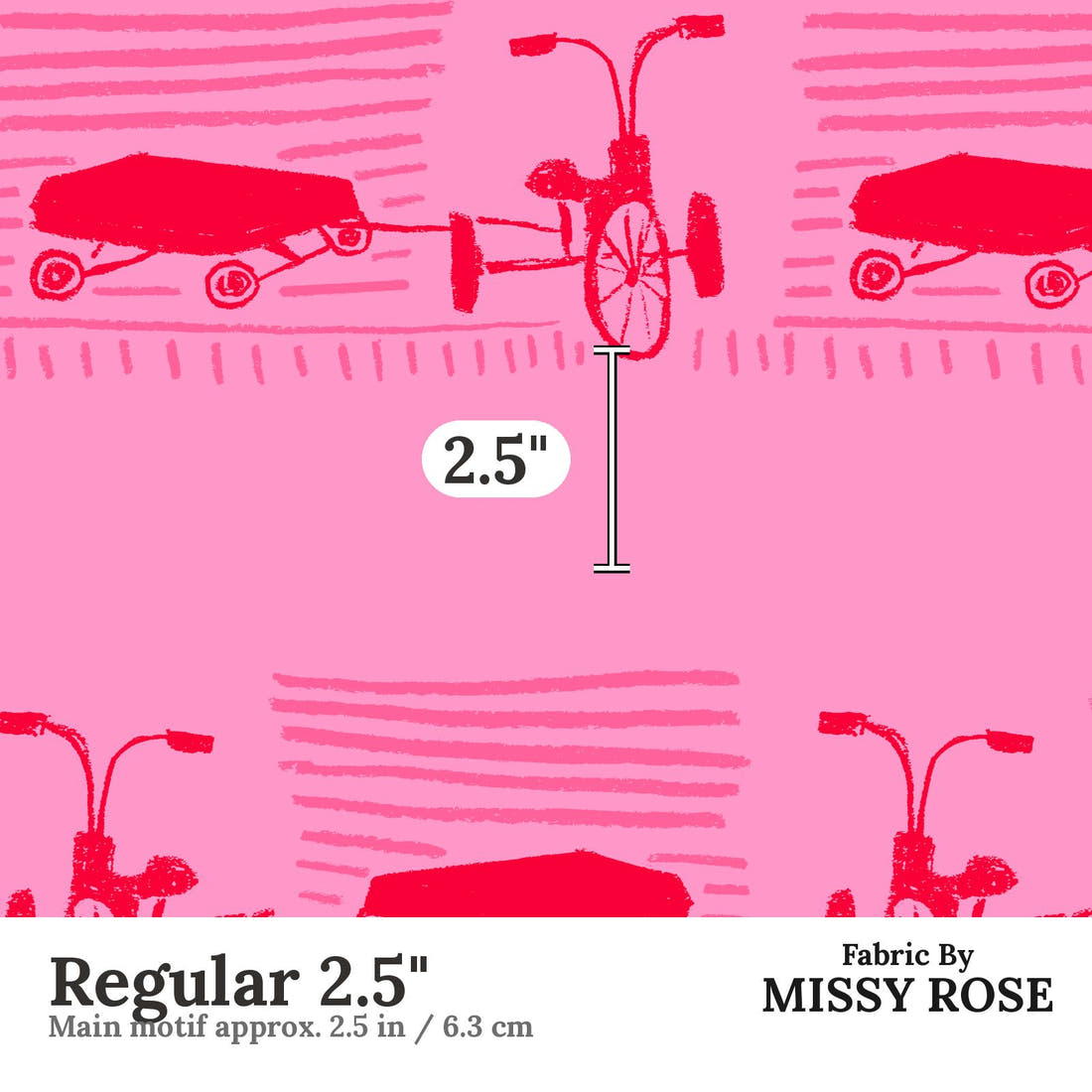 Laura Hamzic 89 Regular 2.5 inch print scale guide | Fabric by Missy Rose