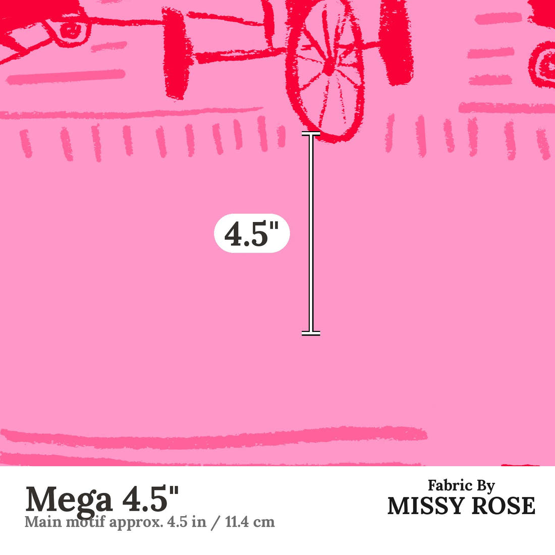 Laura Hamzic 89 Mega 4.5 inch print scale guide | Fabric by Missy Rose