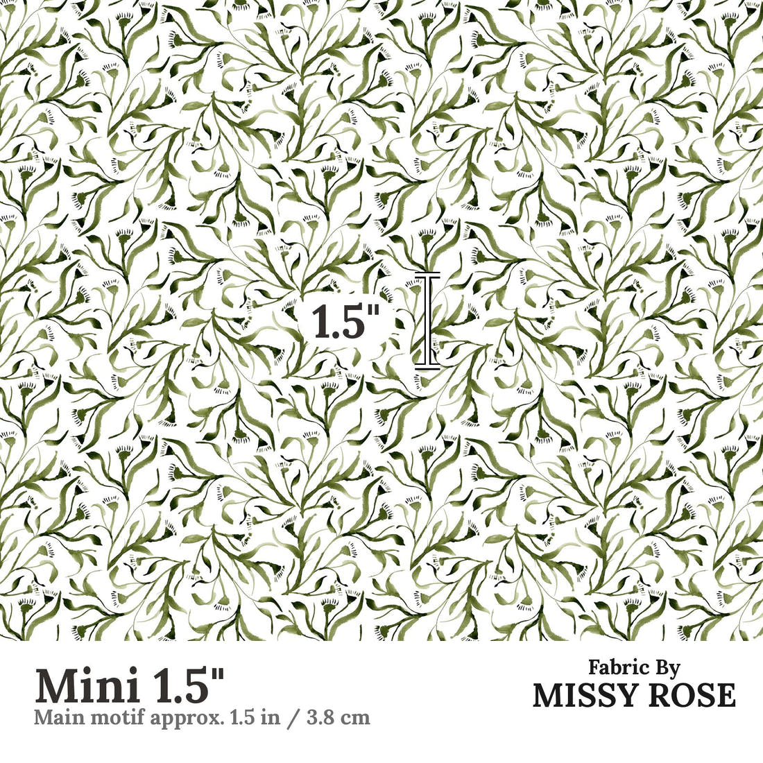 Laura Hamzic 91 Mini 1.5 inch print scale guide | Fabric by Missy Rose