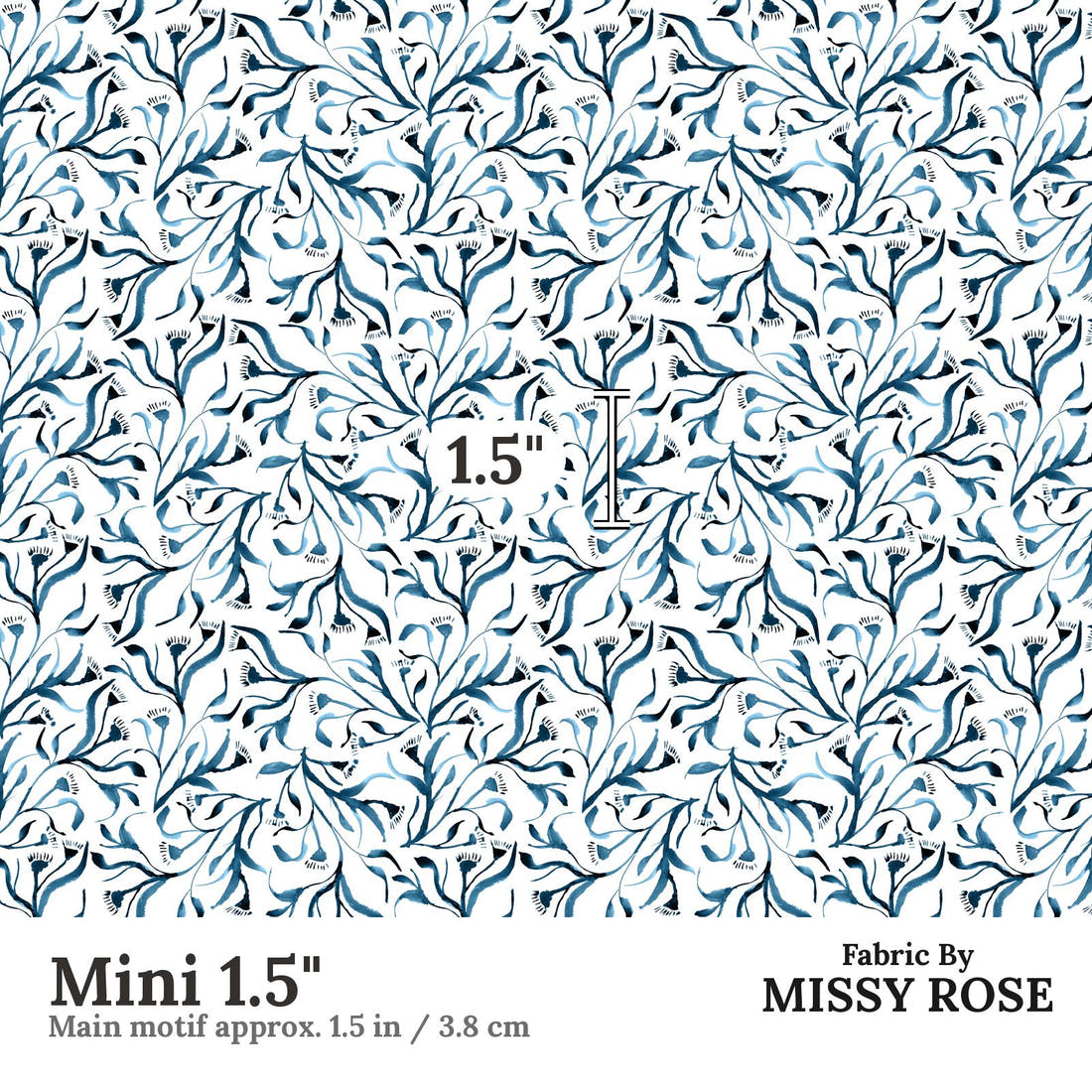 Laura Hamzic 92 Mini 1.5 inch print scale guide | Fabric by Missy Rose