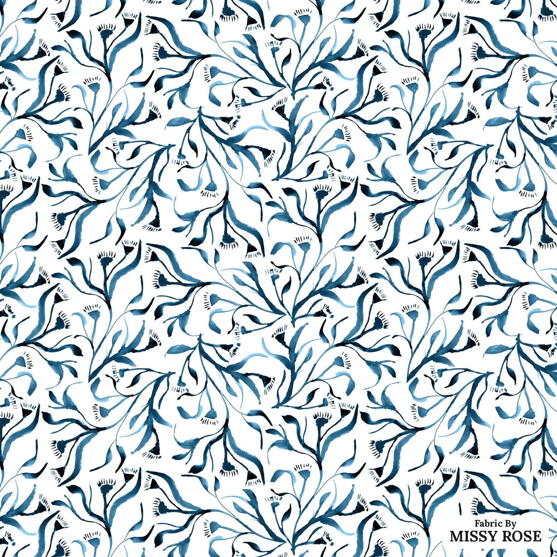 Laura Hamzic 92 - flat view of the print, zoom in for detail | Fabric by Missy Rose