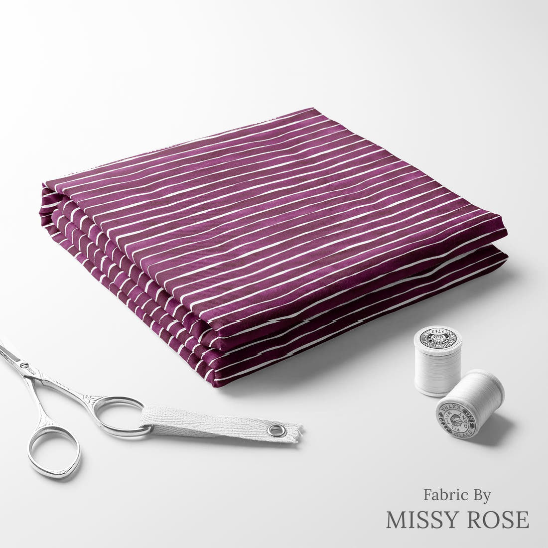 Laura Hamzic 94 folded fabric stack with matching thread - pre-order fabric Australia | Fabric by Missy Rose