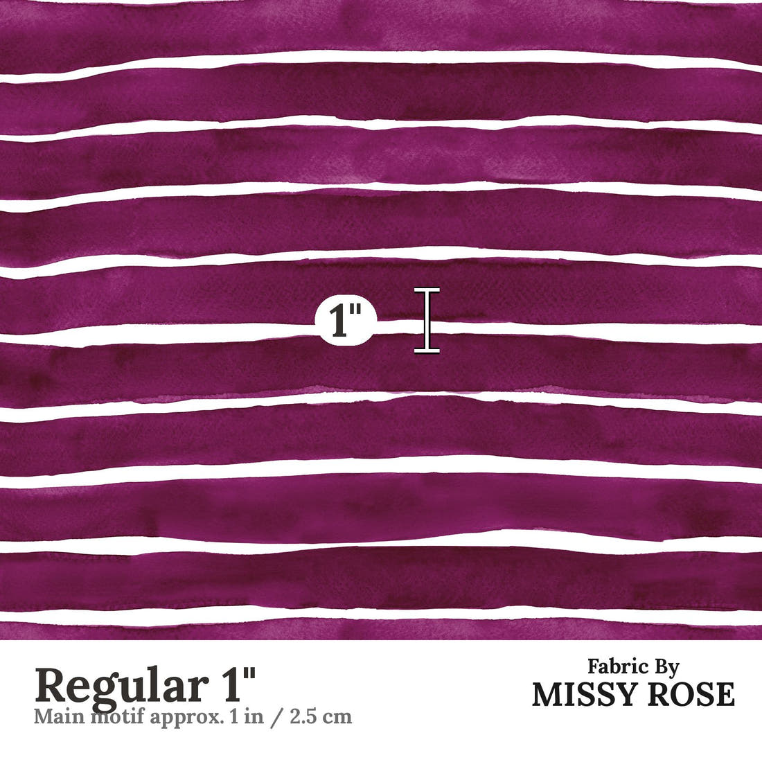 Laura Hamzic 94 Regular 1 inch print scale guide | Fabric by Missy Rose