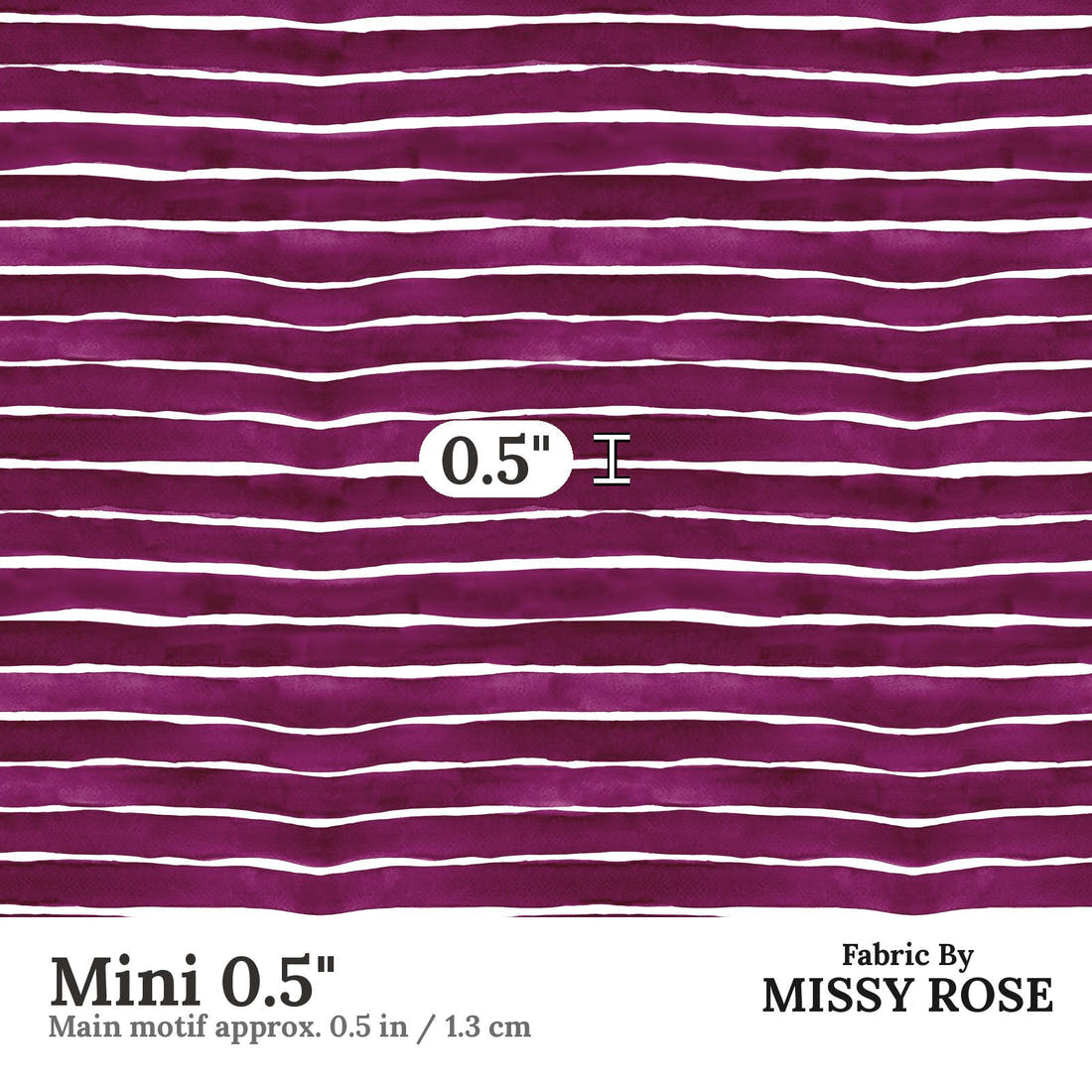 Laura Hamzic 94 Mini 0.5 inch print scale guide | Fabric by Missy Rose