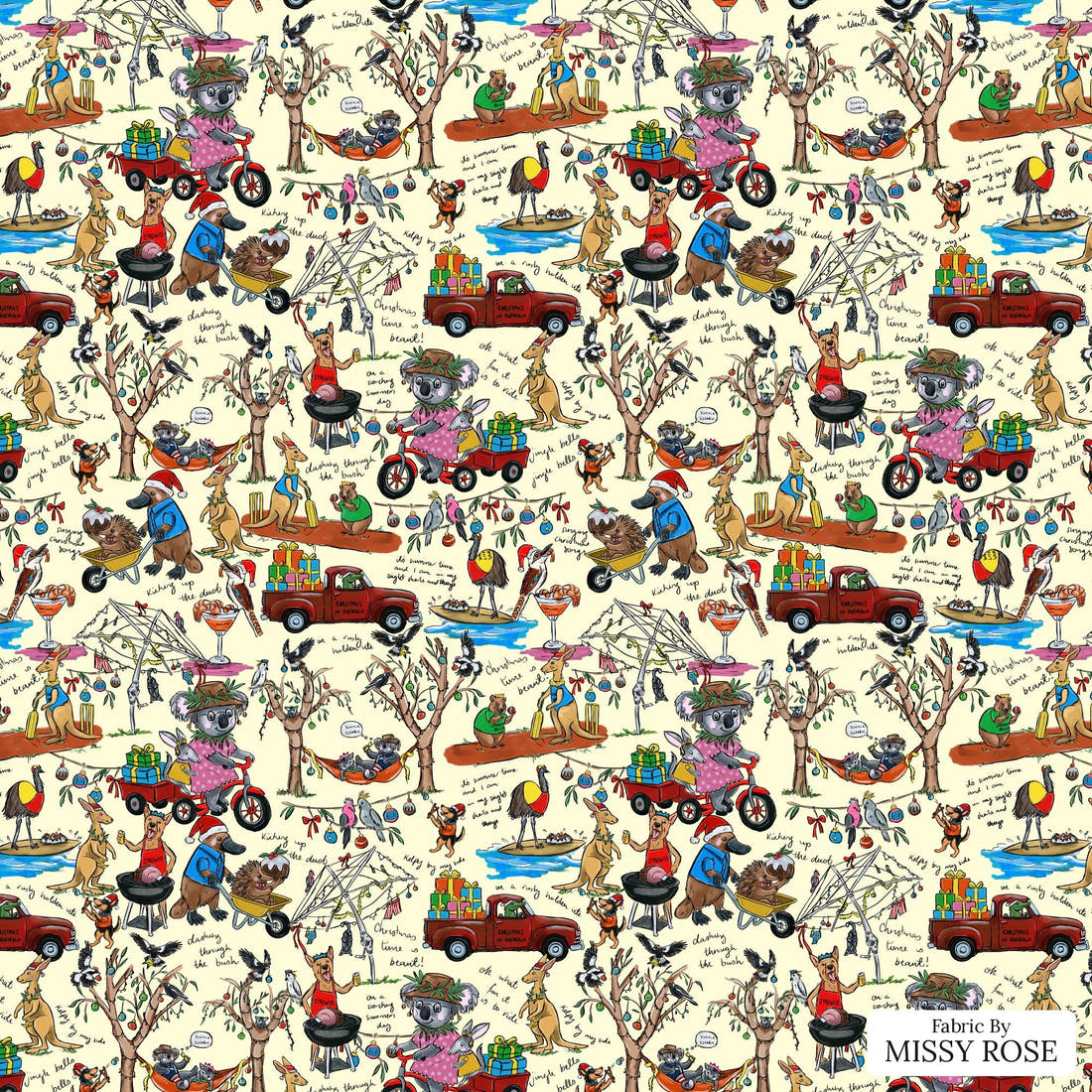 Laura Hamzic 97 - flat view of the print, zoom in for detail | Fabric by Missy Rose